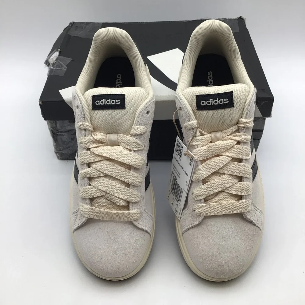 Adidas Grand Court 00s K Kids Sneakers Wonder White Black JR5569 Size 6 NEW